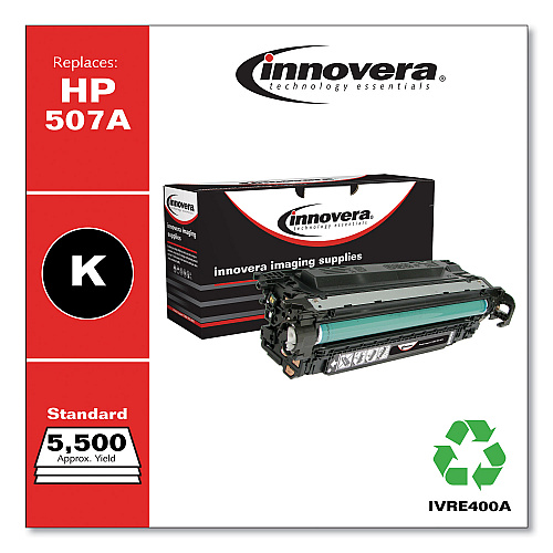 Innovera Remanufactured Black Toner, Replacement for 507A (CE400A), 5,500 Page-Yield