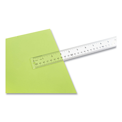 Westcott Clear Flexible Acrylic Ruler, Standard/Metric, 12" Long, Clear (10562)