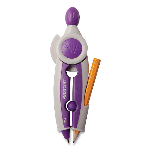 Westcott Soft Touch School Compass with Antimicrobial Product Protection, 10", Assorted Colors (14377)