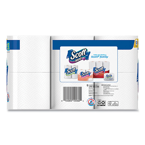 Scott&reg; Standard Toilet Paper Rolls, 1-Ply, 1000 Sheets, 48 Rolls (10060)