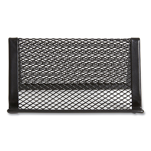 TRU RED One Compartment Business Card Holder, Holds 50 Cards, 3.07 x 0.15 x 4.4, Metal, Black (24402489)