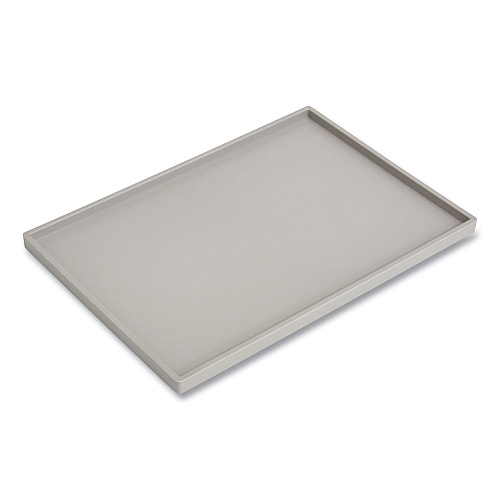 TRU RED Slim Stackable Plastic Mail and Supplies Tray, 1 Section, #6 1/4 to #16 Envelopes, 6.85 x 9.88 x 0.47, Gray (24380419)