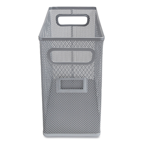 TRU RED Wire Mesh Box-Style Vertical Document Organizer, 1 Section, Letter-Size, 5.79 x 12.4 x 10.16, Silver (24402455)