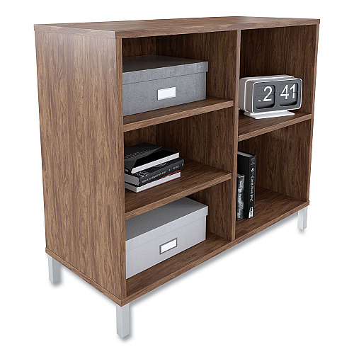 Union & Scale Essentials Laminate Bookcase, Five-Shelf, 36w x 15d x 31.6h, Espresso (24398954)