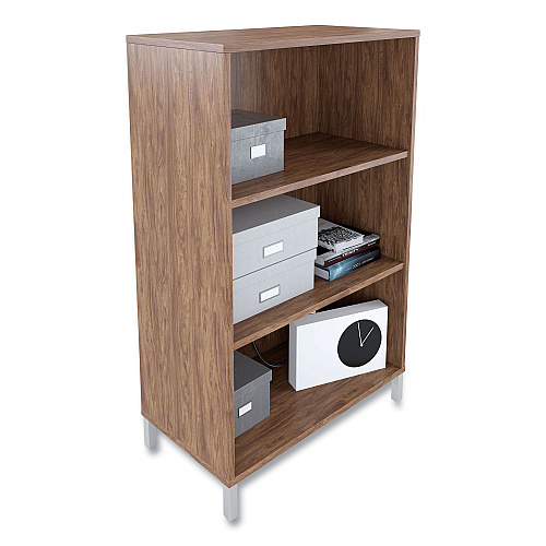 Union & Scale Essentials Laminate Bookcase, Three-Shelf, 28w x 15d x 45.6h, Espresso (24398960)
