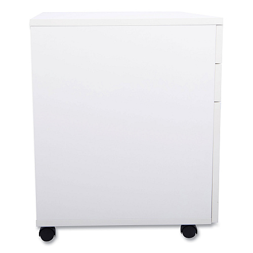 Union & Scale Essentials Mobile Pedestal File, Left or Right, 3-Drawers: Box/Box/File, Legal/Letter, White, 15.6" x 21.3" x 24.3" (24398956)