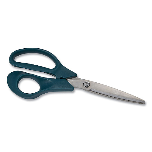 TRU RED Stainless Steel Scissors, 8" Long, 3.58" Cut Length, Straight Green Handle (24380497)