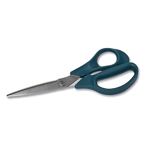 TRU RED Stainless Steel Scissors, 8" Long, 3.58" Cut Length, Straight Green Handle (24380497)
