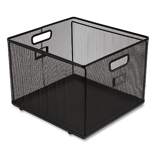 TRU RED Wire Mesh File Organizer, Letter Size, 13.98" Long, Black (24402487)