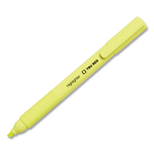 TRU RED Pen Style Chisel Tip Highlighter, Assorted Ink Colors, Chisel Tip, Assorted Barrel Colors, 5/Pack (24376661)