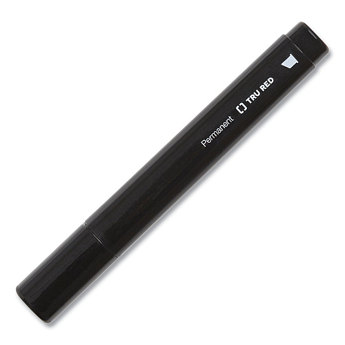 TRU RED Permanent Marker, Pen-Style, Fine Bullet Tip, Black, Dozen (24376656)
