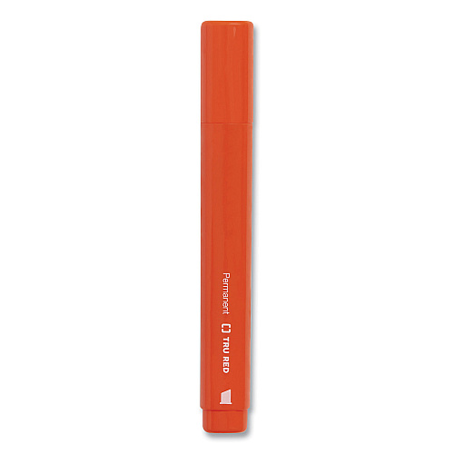 TRU RED Permanent Marker, Tank-Style, Medium Chisel Tip, Assorted Colors, 12/Pack (24376662)
