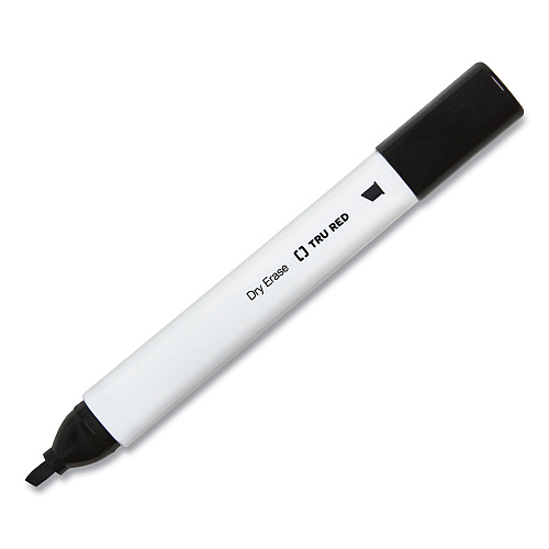 TRU RED Dry Erase Marker, Tank-Style, Medium Chisel Tip, Assorted Colors, 4/Pack (24376600)
