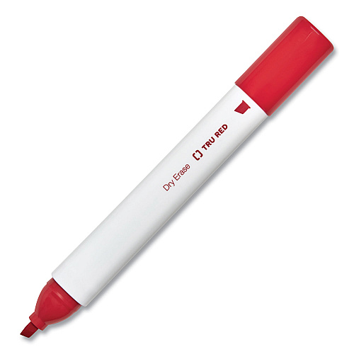 TRU RED Dry Erase Marker, Tank-Style, Medium Chisel Tip, Assorted Colors, 4/Pack (24376600)