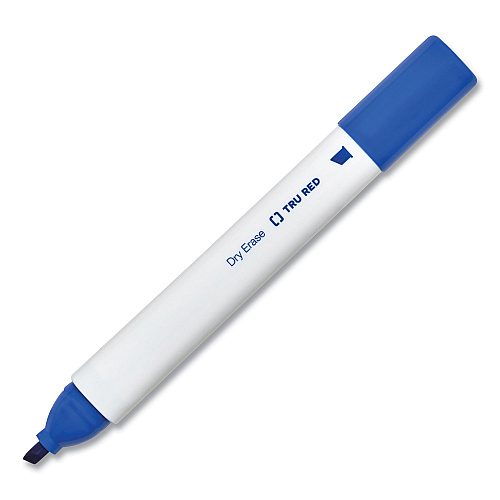 TRU RED Dry Erase Marker, Tank-Style, Medium Chisel Tip, Assorted Colors, 4/Pack (24376600)