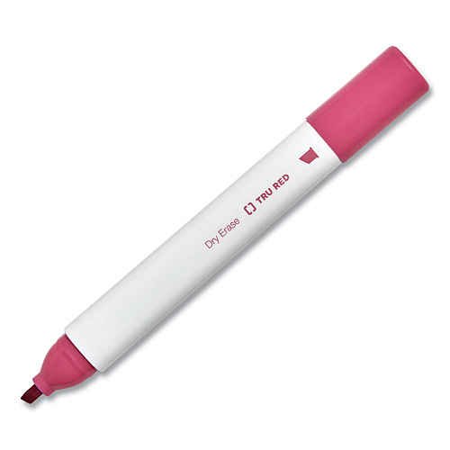 TRU RED Dry Erase Marker, Tank-Style, Medium Chisel Tip, Assorted Colors, 12/Pack (24376599)
