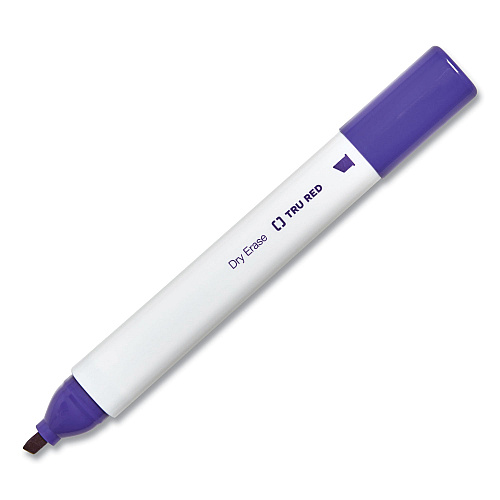 TRU RED Dry Erase Marker, Tank-Style, Medium Chisel Tip, Assorted Colors, 12/Pack (24376599)