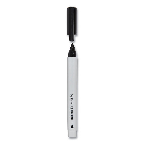 TRU RED Dry Erase Marker, Pen-Style, Fine Bullet Tip, Assorted Colors, 12/Pack (24376602)