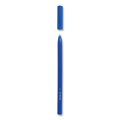 TRU RED Ballpoint Pen, Stick, Medium 1 mm, Blue Ink, Blue Barrel, Dozen (24326833)