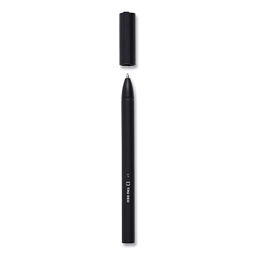 TRU RED Quick Dry Gel Pen, Retractable, Medium 0.7 mm, Black Ink, Black Barrel, 5/Pack (24377035)