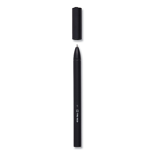 TRU RED Quick Dry Gel Pen, Stick, Medium 0.7 mm, Black Ink, Black Barrel, 5/Pack (24377017)
