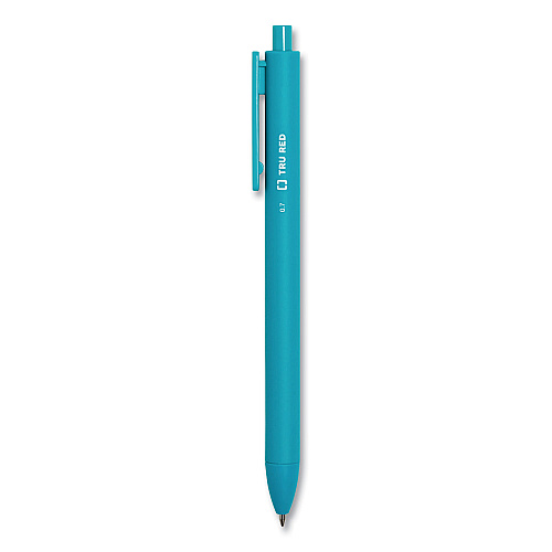 TRU RED Quick Dry Gel Pen, Retractable, Fine 0.5 mm, Assorted Ink and Barrel Colors, 5/Pack (24377041)