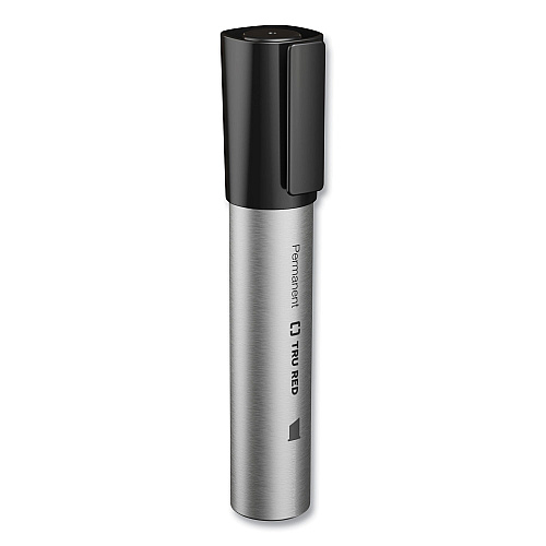 TRU RED XL Permanent Marker, Extra-Broad Chisel Tip, Black (24398944)