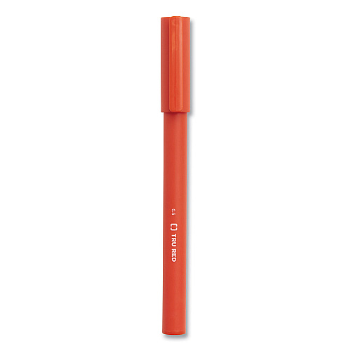TRU RED Quick Dry Gel Pen, Retractable, Fine 0.5 mm, Assorted Ink and Barrel Colors, 12/Pack (24377039)