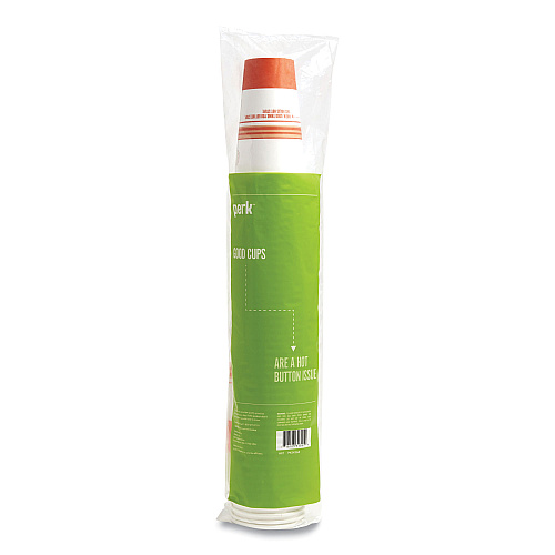 Perk Plastic Cold Cups, 16 oz, Clear, 50/Pack (24353996)