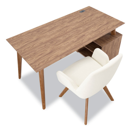 Union & Scale MidMod Storage Desk, Gold Pull, 59.7