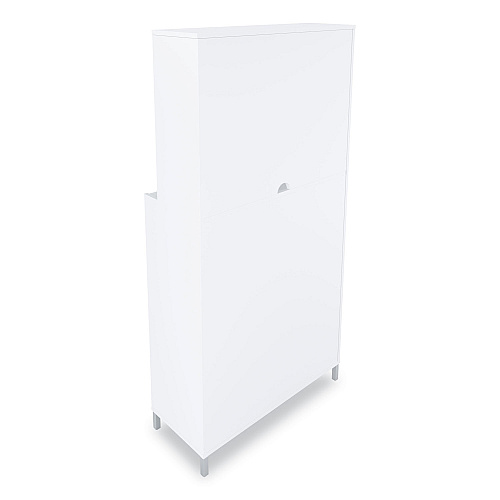 Union & Scale Essentials Laminate Bookcase, Five-Shelf, 35.8w x 14.9d x 72h, White (24398952)