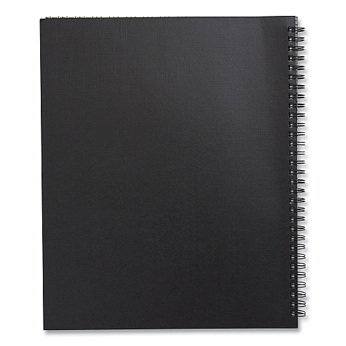 TRU RED Wirebound Soft-Cover Notebook, 1-Subject, Narrow Rule, Black Cover, (80) 11 x 8.5 Sheets (24377310)