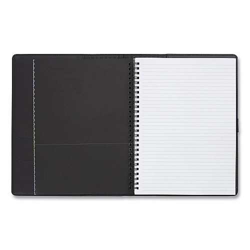 TRU RED Soft-Cover Notebook Folio Set, 1-Subject, Narrow Rule, Black Cover, (80) 9.5 x 6.5 Sheets (24377306)