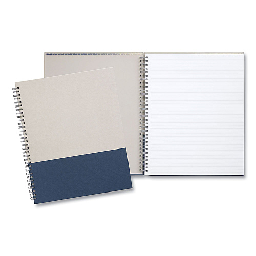 TRU RED Wirebound Hardcover Notebook, 1-Subject, Narrow Rule, Gray/Blue Cover, (80) 11 x 8.5 Sheets (24383520)