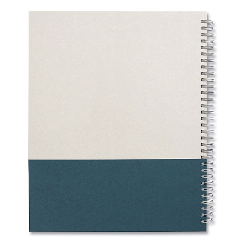 TRU RED Wirebound Hardcover Notebook, 1-Subject, Narrow Rule, Gray/Teal Cover, (80) 11 x 8.5 Sheets (24383517)