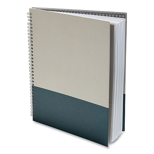 TRU RED Wirebound Hardcover Notebook, 1-Subject, Narrow Rule, Gray/Teal Cover, (80) 11 x 8.5 Sheets (24383517)