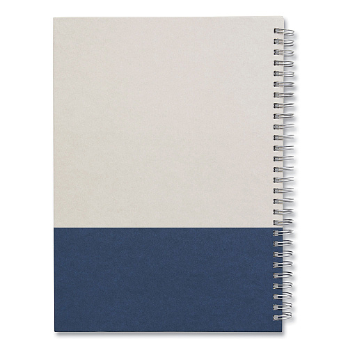 TRU RED Wirebound Hardcover Notebook, 1-Subject, Narrow Rule, Gray/Blue Cover, (80) 9.5 x 6.5 Sheets (24383526)