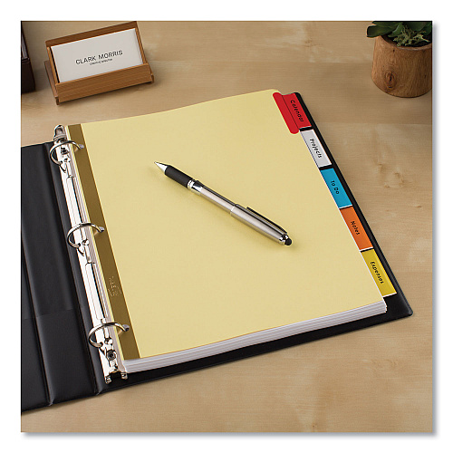 Avery Big Tab Insertable Dividers, 5-Tab, Buff, 1 Set (11109)