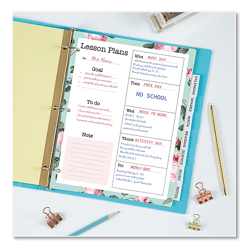 Avery Insertable Big Tab Dividers, 8-Tab, Double-Sided Gold Edge Reinforcing, 11 x 8.5, Buff, Clear Tabs, 24 Sets (11115)