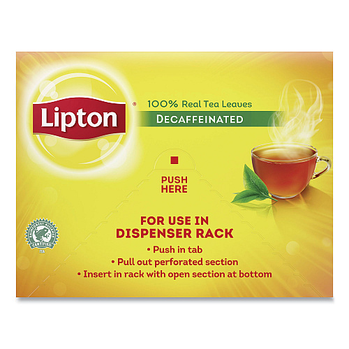Lipton Tea Bags, Decaffeinated, 72/Box (290)