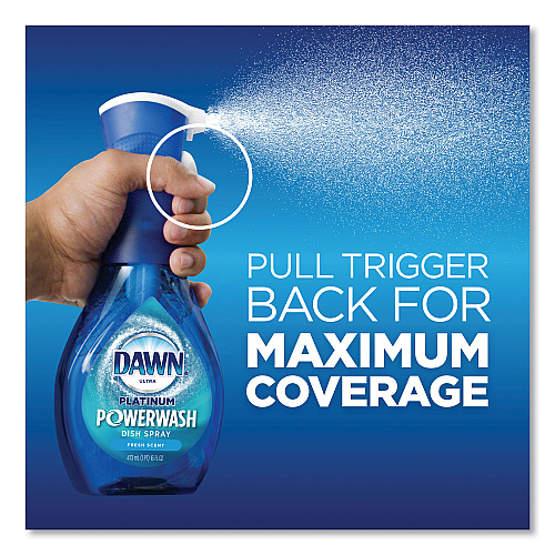 Dawn Platinum Powerwash Dish Spray, Fresh, 16 oz Spray Bottle, 2/Pack (31836PK)