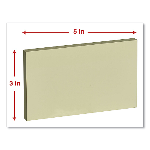 Universal Self-Stick Note Pads, 3" x 5", Yellow, 100 Sheets/Pad, 12 Pads/Pack (UNV35672)