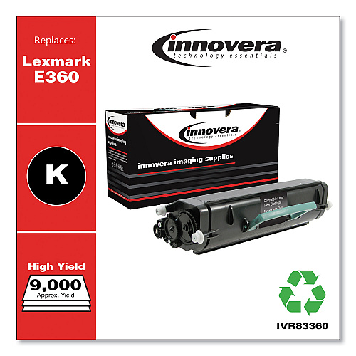 Innovera Remanufactured Black Toner, Replacement for E360H21A, 9,000 Page-Yield (IVR83360)