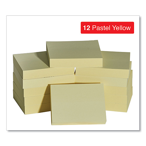 Universal Self-Stick Note Pads, 1.5" x 2", Yellow, 100 Sheets/Pad, 12 Pads/Pack (UNV35662)