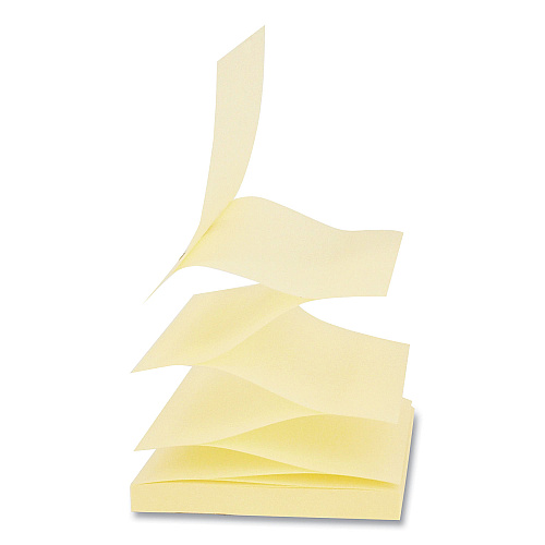 Universal Fan-Folded Self-Stick Pop-Up Note Pads Cabinet Pack, 3" x 3", Yellow, 90 Sheets/Pad, 24 Pads/Pack (UNV35694)