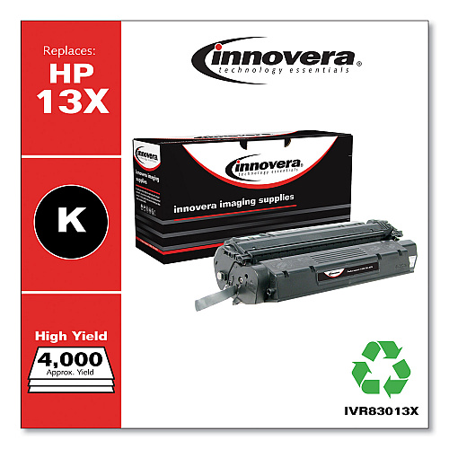 Innovera Remanufactured Black High-Yield Toner, Replacement for 13X (Q2613X), 4,000 Page-Yield (IVR83013X)