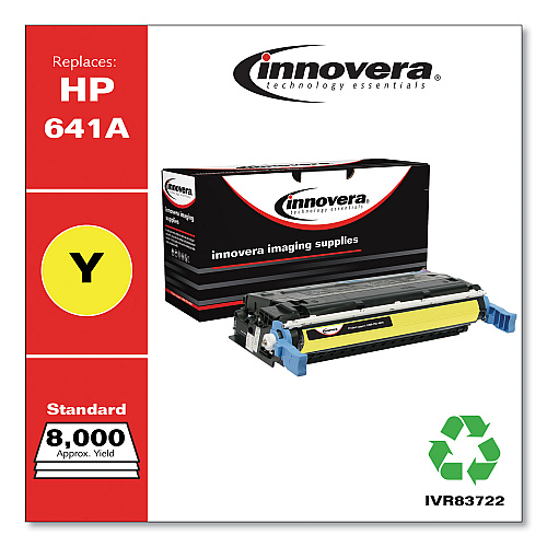 Innovera Remanufactured Yellow Toner, Replacement for 641A (C9722A), 8,000 Page-Yield (IVR83722)