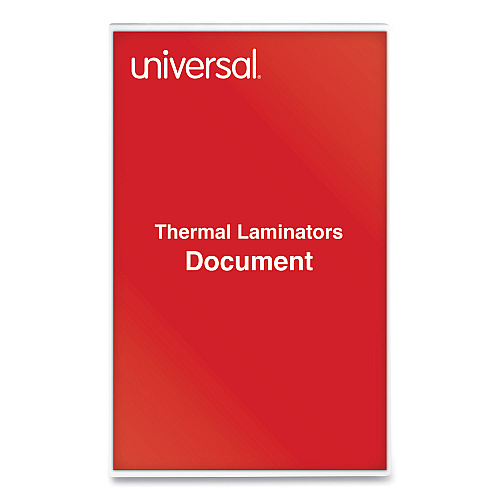 Universal Laminating Pouches, 3 mil, 9" x 14.5", Gloss Clear, 25/Pack (UNV84630)