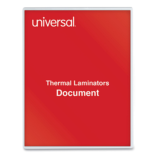 Universal Laminating Pouches, 3 mil, 9" x 11.5", Gloss Clear, 100/Box (UNV84622)
