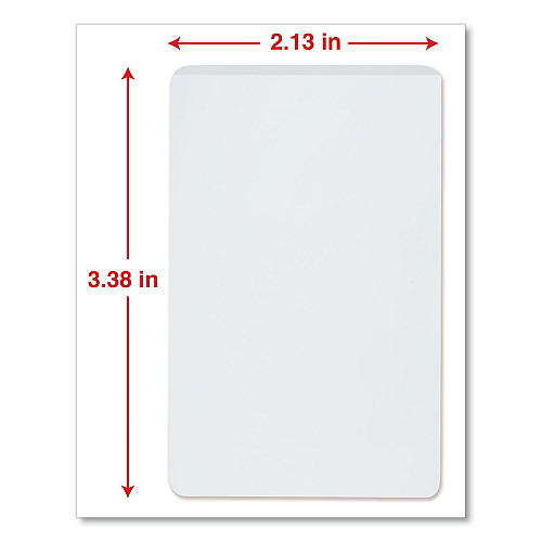 Universal Laminating Pouches, 5 mil, 2.13" x 3.38", Gloss Clear, 25/Pack (UNV84650)